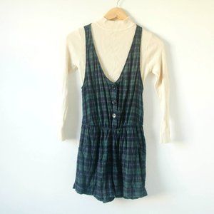 Dark Green Plaid Jumper